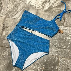 NWT PINK One Piece Cutout Bathing Suit